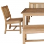 set 149 -- 41 x 71 inch rectangular dining table with 59 inch avalon bench & avalon side chairs